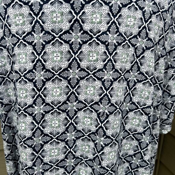 LUCKY BRAND women’s size 2X short sleeve V-neck tunic, green - Picture 5 of 8